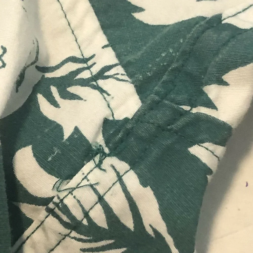 Vintage 90s GAP Made In Hong Kong Cotton Hawaiian Pineapple Floral Shirt Medium - Picture 10 of 12